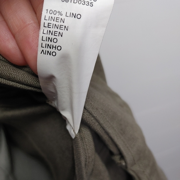 100% linen khaki green jacket size S - Picture 13 of 16